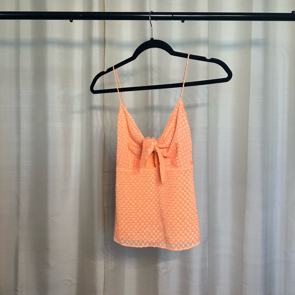 Peach Polka Dot Women's Top